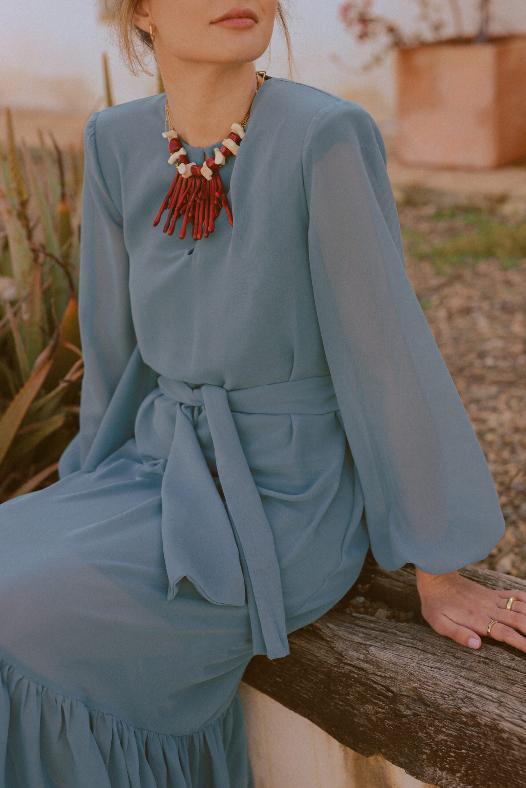 Vestido Minerva Azul Petróleo - Imagen 2