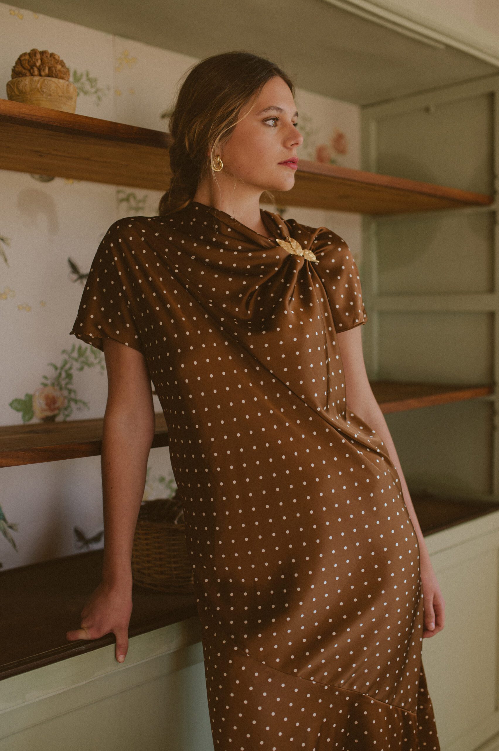 Vestido Iris Marrón Chocolate - Imagen 4