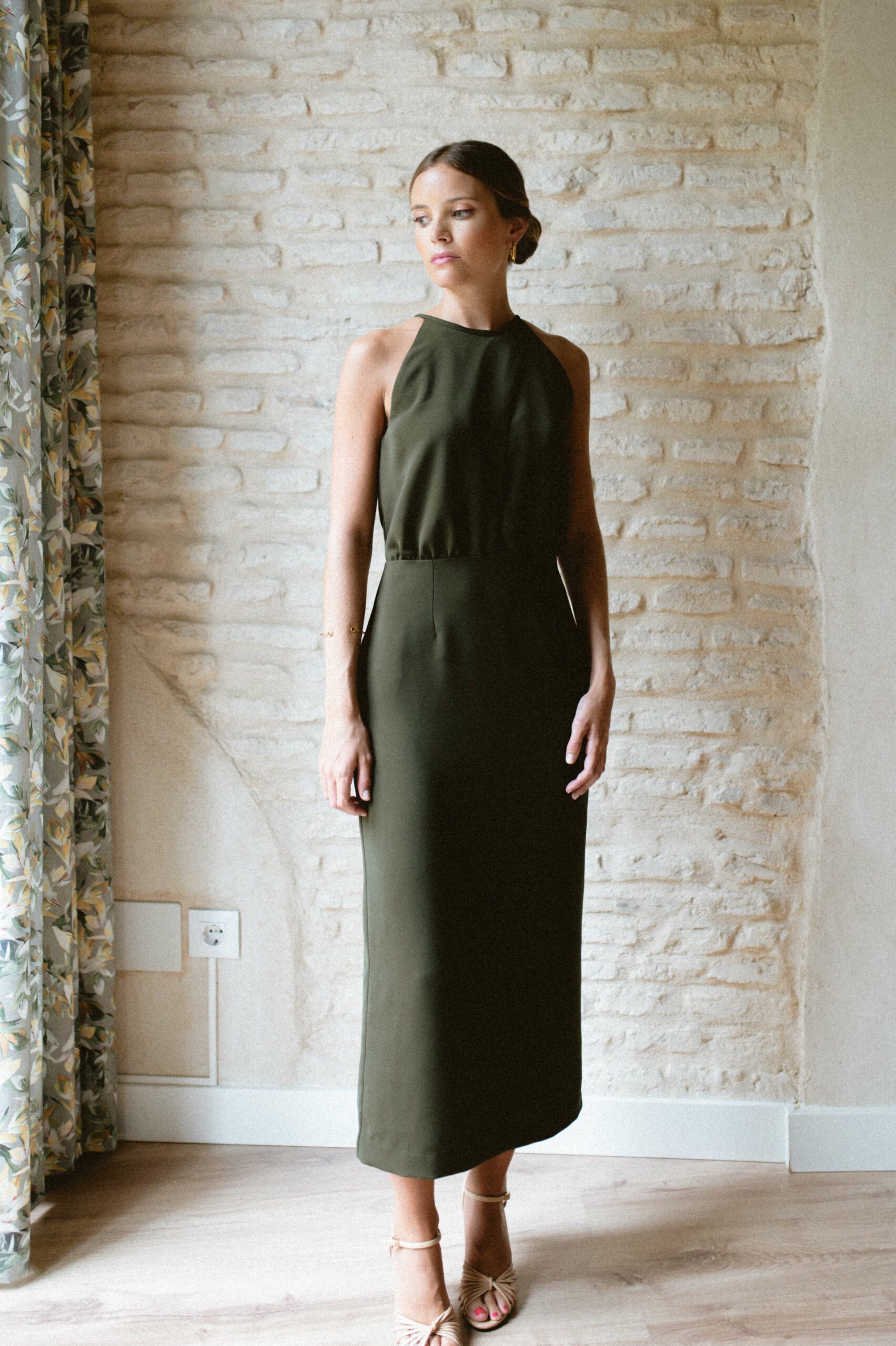 Vestido Carlota Verde Oliva - Imagen 4
