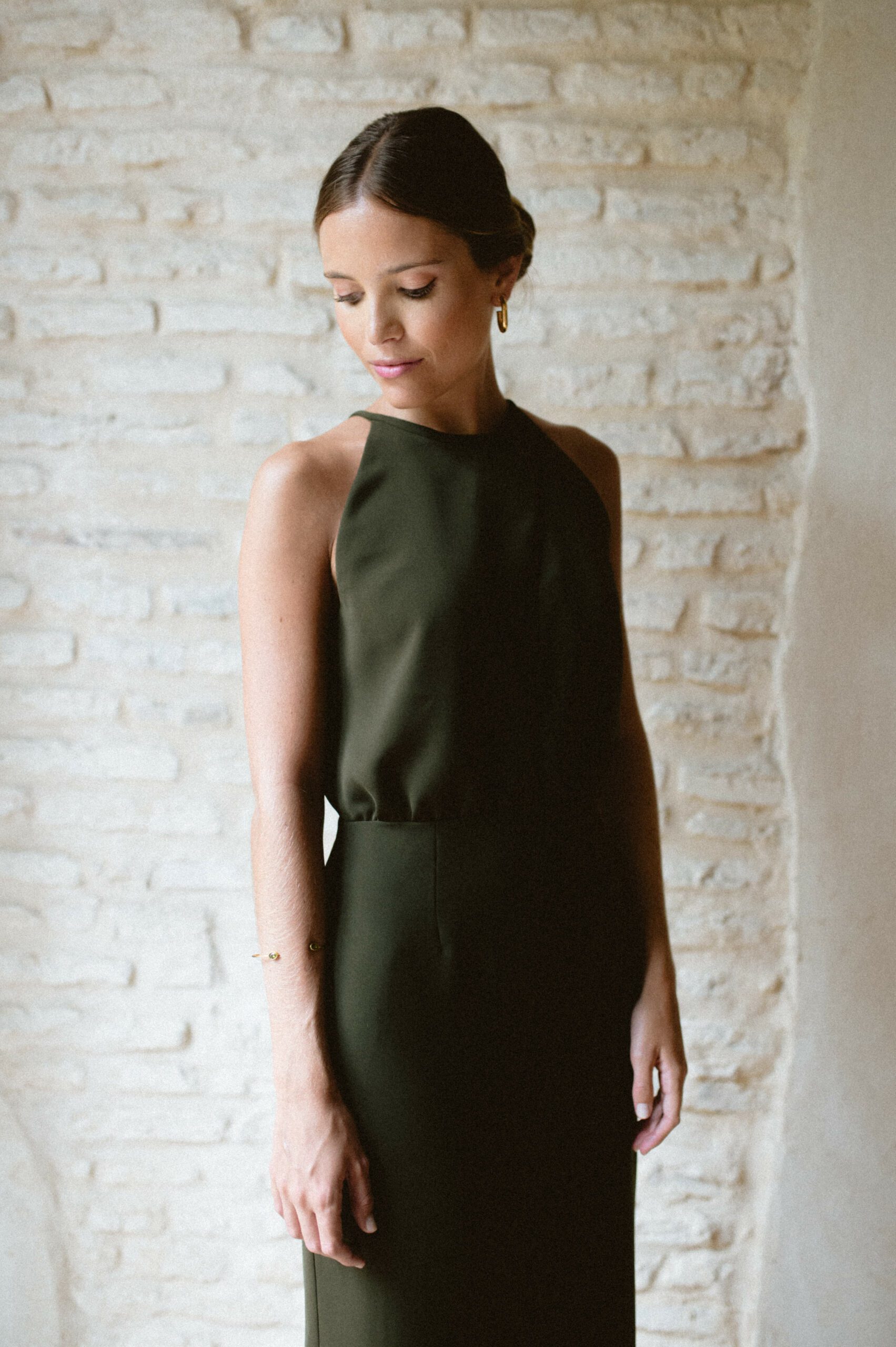 Vestido Carlota Verde Oliva - Imagen 2