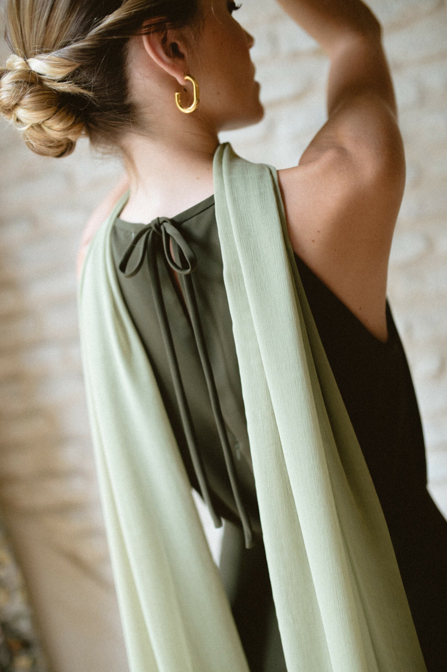 Vestido Carlota Verde Oliva - Imagen 3