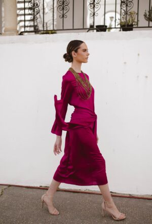 Vestido Agata Buganvilia