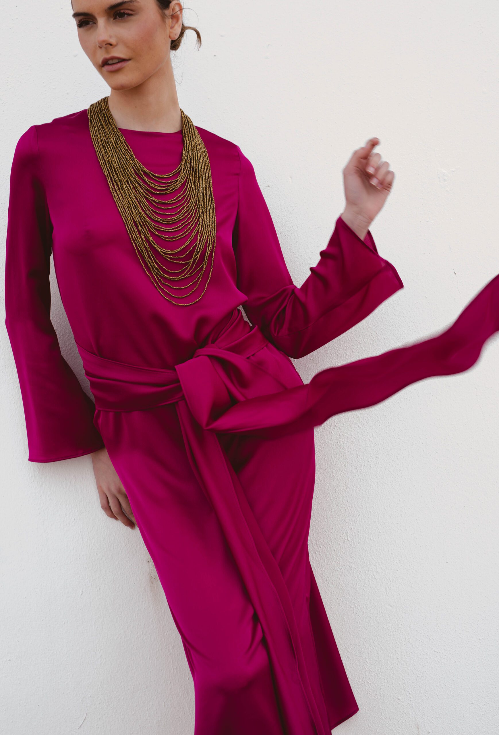 Vestido Agata Buganvilia - Imagen 3