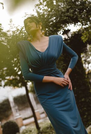 Vestido Jade Petróleo